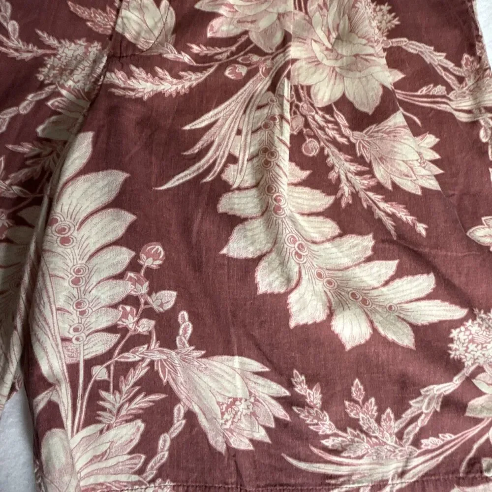 VTG Banana Republic Safari Travel Shorts Mens 34 Pleated Cotton 80s 90s Floral